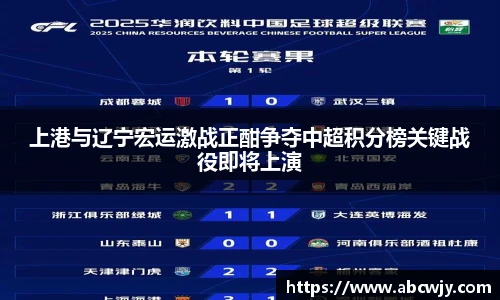 上港与辽宁宏运激战正酣争夺中超积分榜关键战役即将上演